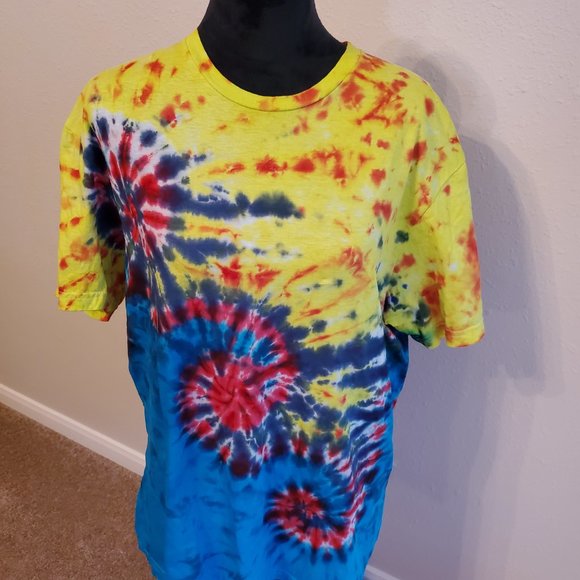 Tie Dye Boho Bohemia short sleeve T-shirt 100% cotton size L. - Picture 5 of 11